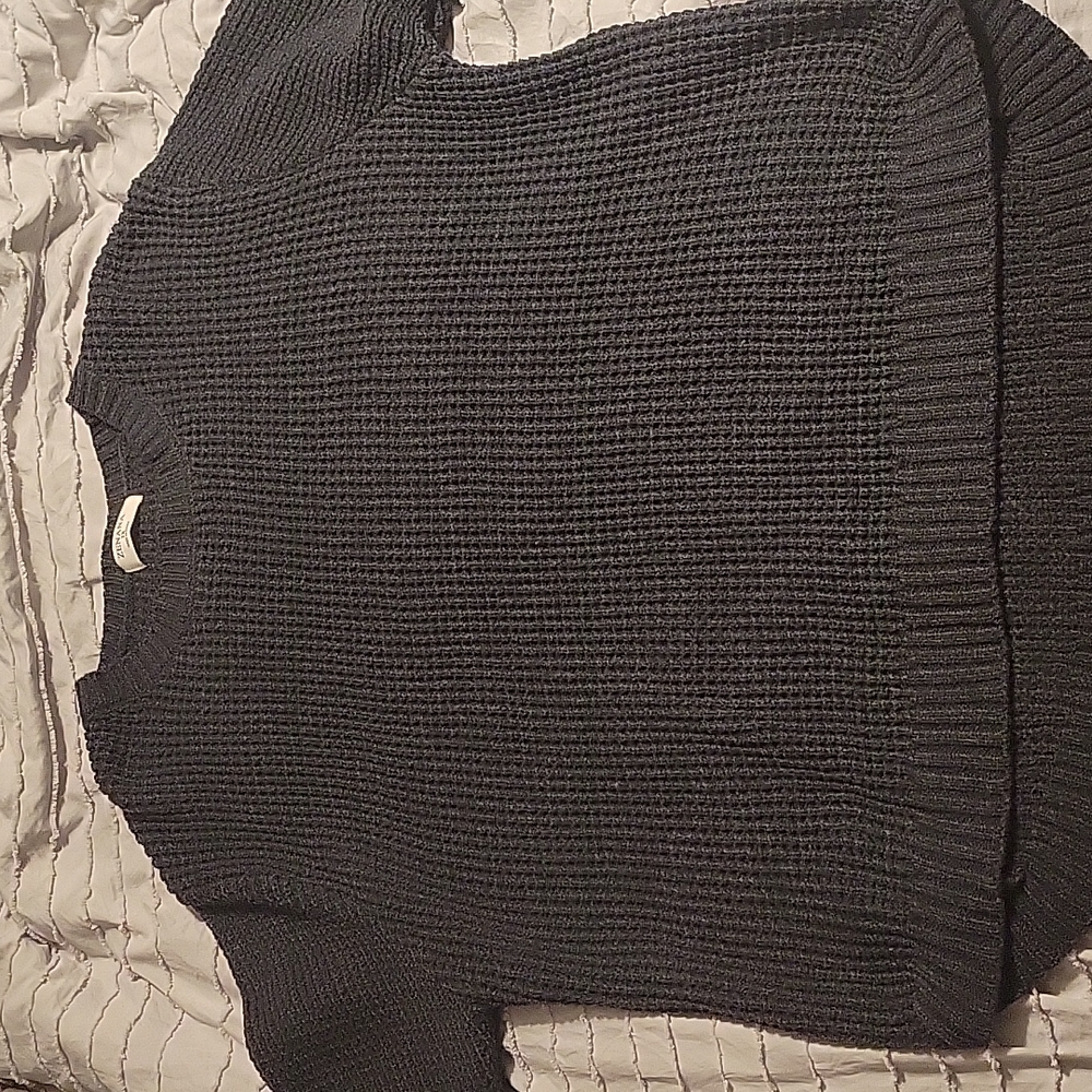 Waffle knit sweater